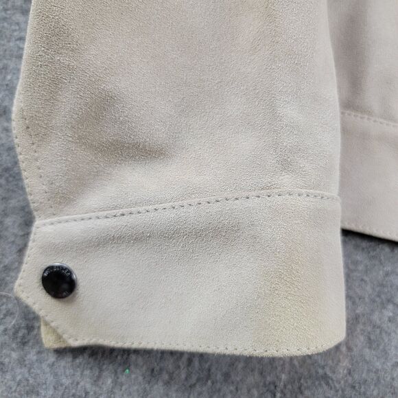 Todd Snyder Italian Suede Snap Dylan Jacket Sand Beige Size S NWT $998 *Flaw - Picture 14 of 14